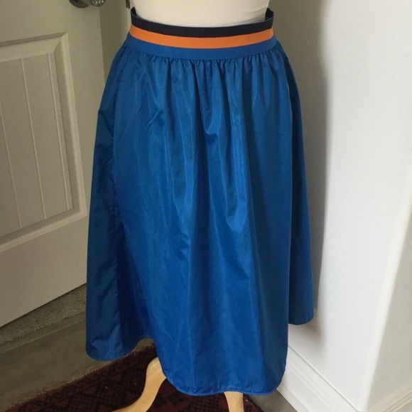 TORY BURCH Sport Athletic Swoosh Nylon Midi Skirt - Picture 1 of 9